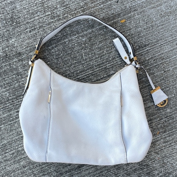Michael Kors white "Bowery" purse shoulder bag - Picture 1 of 9